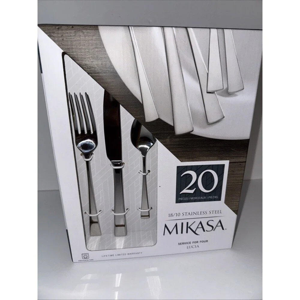 Mikasa Lucia 20 Piece 4 Place Setting Stainless Steel 18/10  New